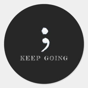 Sticker Rond Semicolon Projet Tal Sensibilisation à la santé