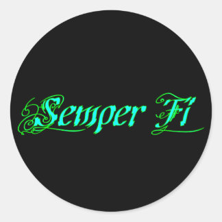 Sticker Rond Semper Fi