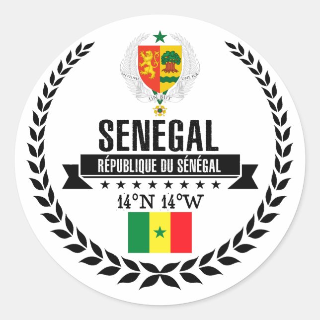 Sticker Rond Sénégal (Devant)