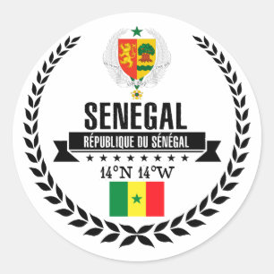 Sticker Rond Sénégal