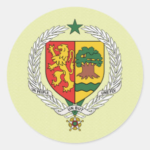 Sticker Rond Sénégal Détail des armoiries
