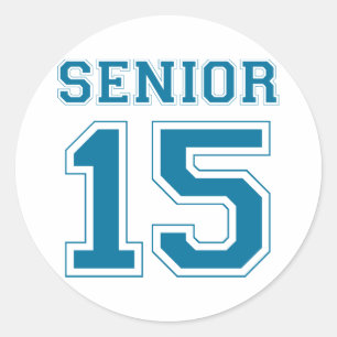 Sticker Rond Senior 2015 - Blue