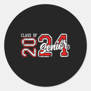 Sticker Rond Senior 2024 Class Of 2024 Seniors Graduation 2024