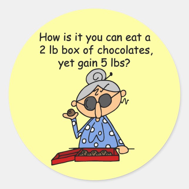 Sticker Rond Sens du chocolat (Devant)