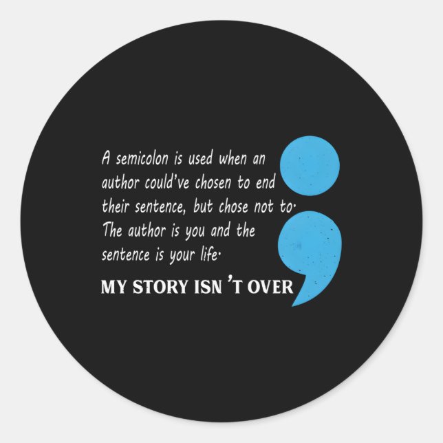 Sticker Rond Sensibilisation à la dépression (Devant)