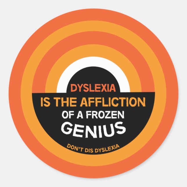 Sticker Rond Sensibilisation à la dyslexie | Support | Mug de c (Devant)
