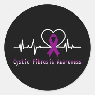Sticker Rond Sensibilisation à la fibrose kystique Soutien aux