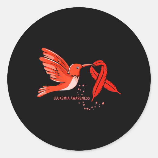 Sticker Rond Sensibilisation à la leucémie chez les guerriers d (Devant)