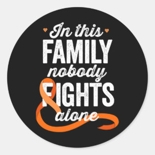 Sticker Rond Sensibilisation À La Leucémie Dans Cette Famille P