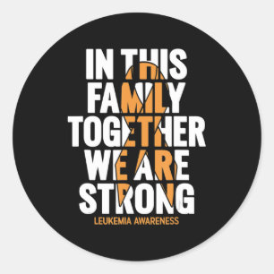 Sticker Rond Sensibilisation à la leucémie Soutien familial Leu