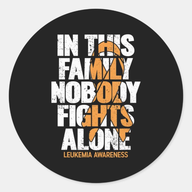 Sticker Rond Sensibilisation à la leucémie Soutien familial Leu (Devant)