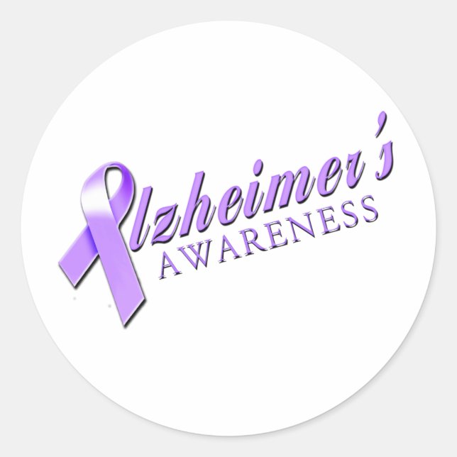 Sticker Rond Sensibilisation à la maladie d'Alzheimer (Devant)