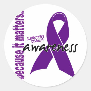 Sticker Rond Sensibilisation à la maladie d'Alzheimer