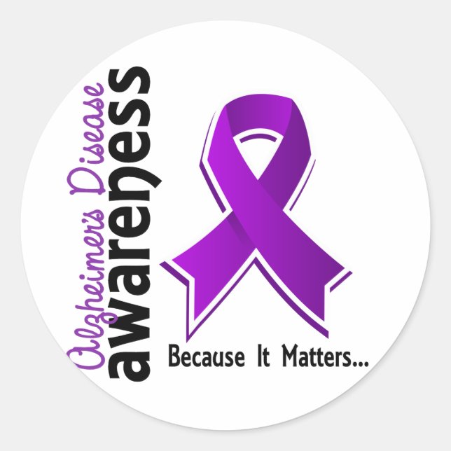 Sticker Rond Sensibilisation à la maladie d'Alzheimer 5 (Devant)