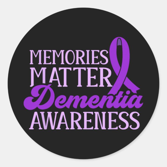 Sticker Rond Sensibilisation à la maladie d'Alzheimer Sensibili (Devant)