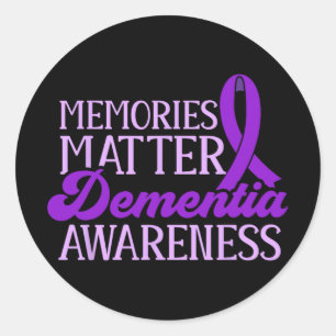 Sticker Rond Sensibilisation à la maladie d'Alzheimer Sensibili