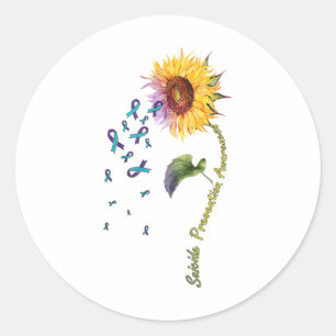 Sticker Rond Sensibilisation à la prévention du suicide