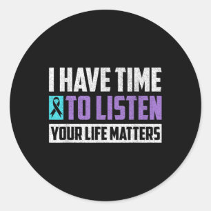 Sticker Rond Sensibilisation à la prévention du suicide