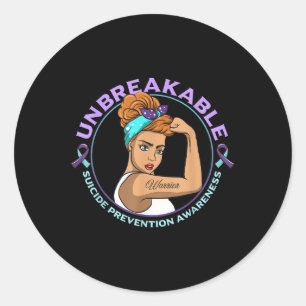 Sticker Rond Sensibilisation à la prévention du suicide