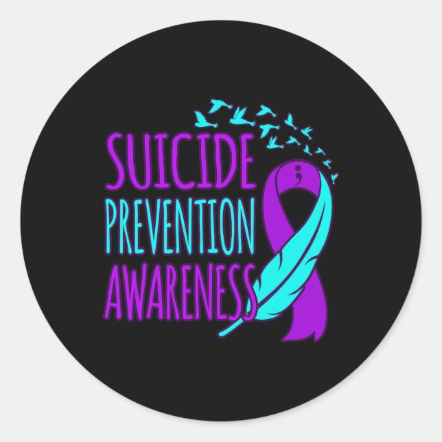 Sticker Rond Sensibilisation à la prévention du suicide Bon sou (Devant)