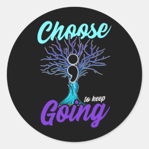 Sticker Rond Sensibilisation À La Prévention Du Suicide Choisir