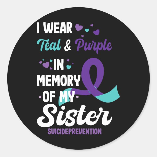 Sticker Rond Sensibilisation À La Prévention Du Suicide En Mémo (Devant)