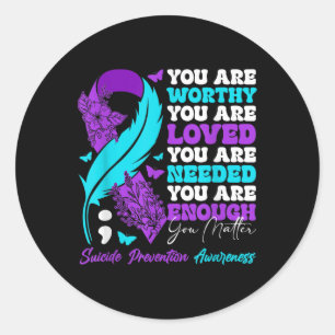Sticker Rond Sensibilisation à la prévention du suicide Motivat