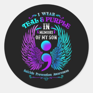 Sticker Rond Sensibilisation à la prévention du suicide Portez