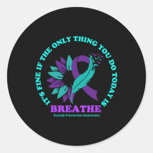 Sticker Rond Sensibilisation À La Prévention Du Suicide Pour Le