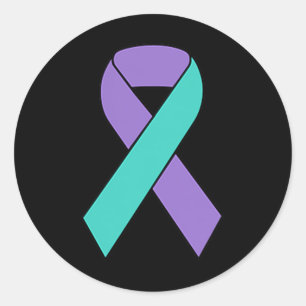 Sticker Rond Sensibilisation à la prévention du suicide Ruban T