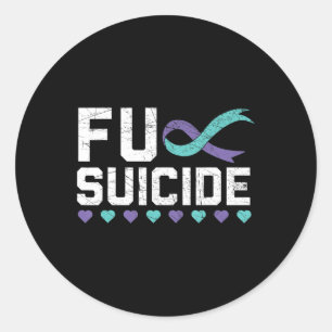 Sticker Rond Sensibilisation à la prévention du suicide Santé m