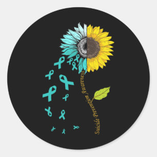 Sticker Rond Sensibilisation à la prévention du suicide Tournes
