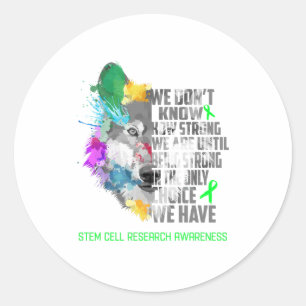 Sticker Rond Sensibilisation à la recherche sur les cellules so