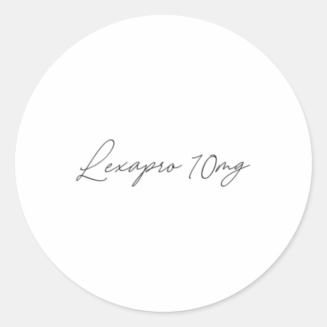 Sticker Rond Sensibilisation à la santé - lexapro 10mg - Cursiv (Devant)