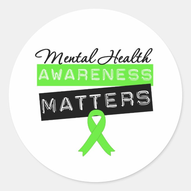 Sticker Rond Sensibilisation à la santé mentale (Devant)