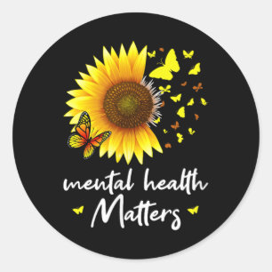 Sticker Rond Sensibilisation à la santé mentale