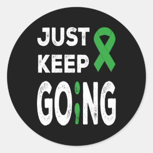 Sticker Rond Sensibilisation à la santé mentale Continuer