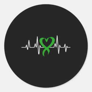 Sticker Rond Sensibilisation à la santé mentale Écran de Ruban 