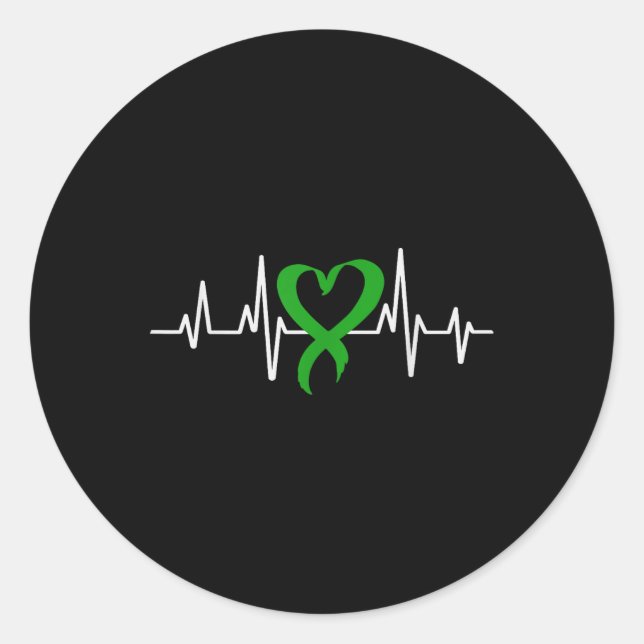 Sticker Rond Sensibilisation à la santé mentale Écran de Ruban  (Devant)