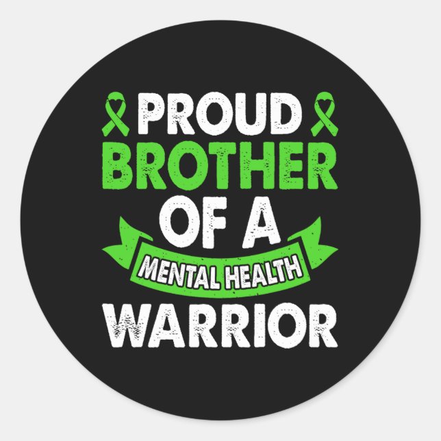 Sticker Rond Sensibilisation À La Santé Mentale Frère Du Guerri (Devant)