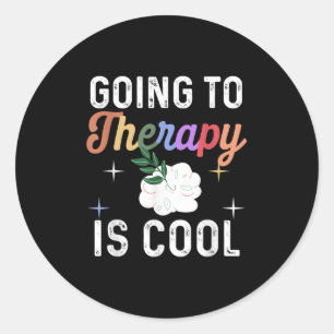 Sticker Rond Sensibilisation à la santé mentale La thérapie de 