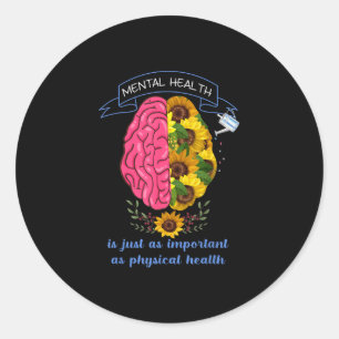 Sticker Rond Sensibilisation à la santé mentale Prévention du s