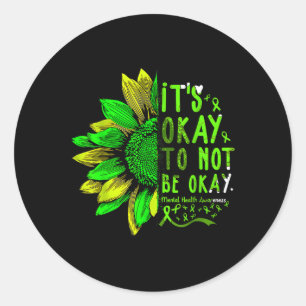 Sticker Rond Sensibilisation À La Santé Mentale Tournesol C'Est