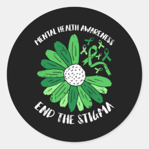 Sticker Rond Sensibilisation à la santé Mettre fin à la stigmat