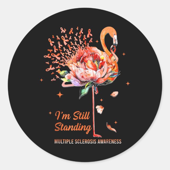 Sticker Rond Sensibilisation à la sclérose en plaques, je suis  (Devant)