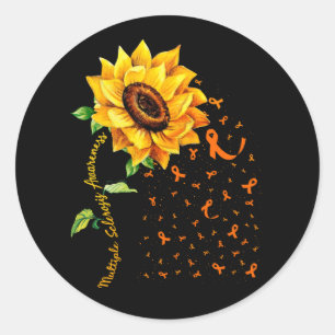 Sticker Rond Sensibilisation à la sclérose en plaques Sunflower