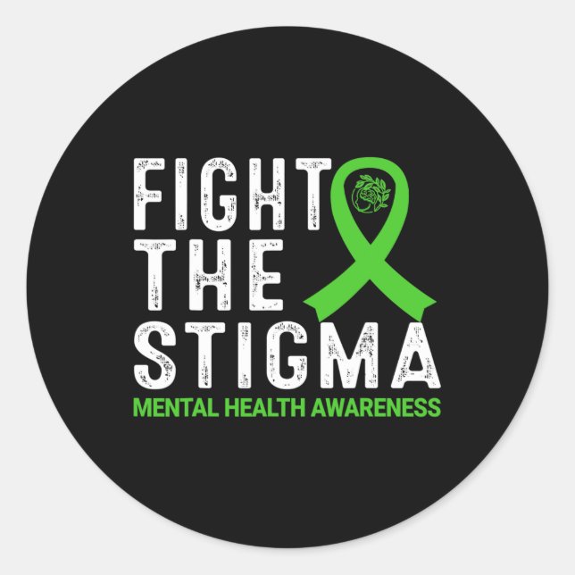 Sticker Rond Sensibilisation à la stigmatisation de la santé me (Devant)