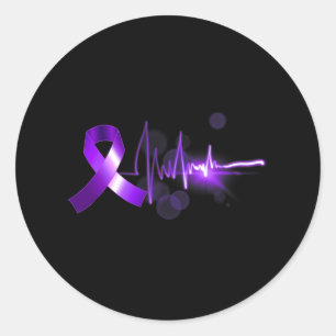 Sticker Rond Sensibilisation à la surdose d'opioïde au ruban de