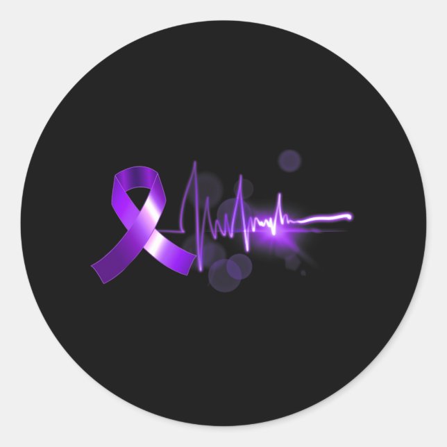 Sticker Rond Sensibilisation à la surdose d'opioïde au ruban de (Devant)
