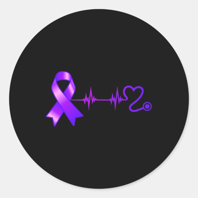 Sticker Rond Sensibilisation à la surdose d'opioïde au ruban de (Devant)